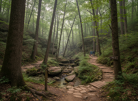 Trail 3 in Turkey Run State Park